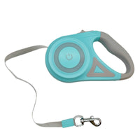 LED Light - Up Retractable Dog Leash - Automatic Pet Walking Leash with Colorful Breathing Light - 4FurBaby