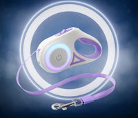 LED Light - Up Retractable Dog Leash - Automatic Pet Walking Leash with Colorful Breathing Light - 4FurBaby