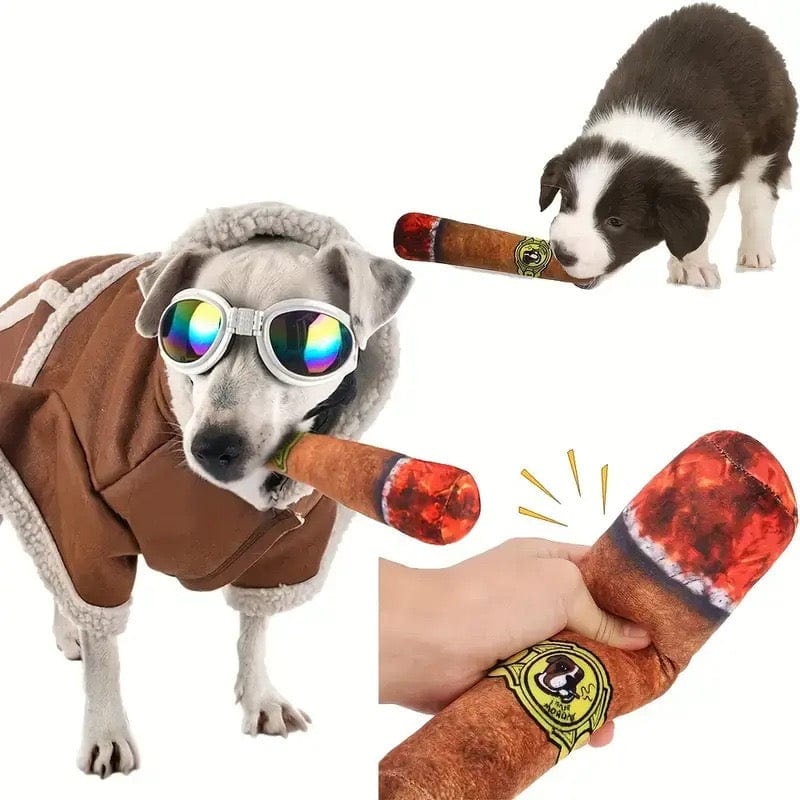 Pet Toy - Realistic Cigar Plush Chew Toy for Dogs and Cats - 4FurBaby