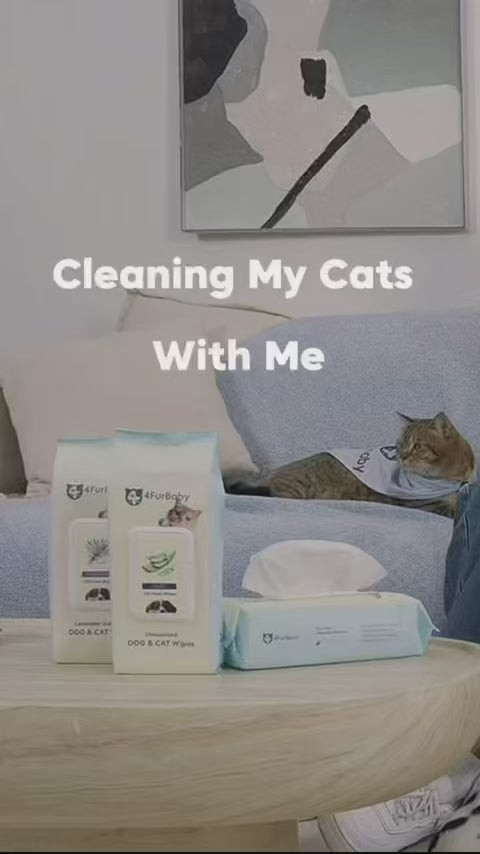 Portable 30 Wipes- 100% Plant-based Pet Wipes –  Compostable, Gentle -Sensitive Skin Care