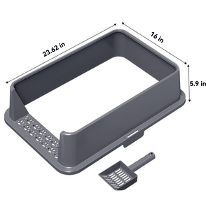 Extra Large Stainless Steel Cat Litter Box with Lid, High Walls, Easy Cleaning, Anti - Leak Design