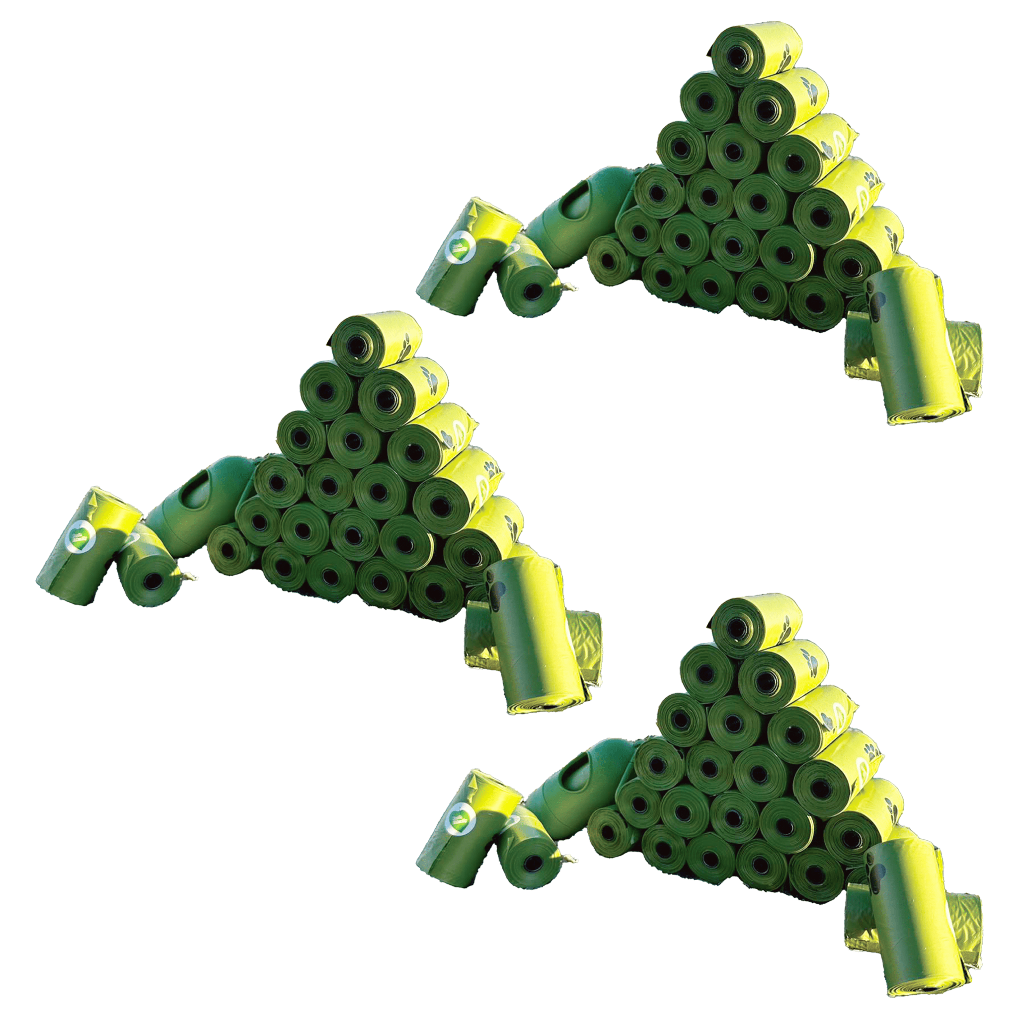 biodegradable trash pet poop bags along with a dispenser designed for convenience and environmental sustainability