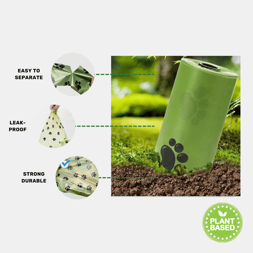 Value Pack poop bag - Perfect for Storage - Eco - Friendly Degradable Pet Waste Bag Set - Thick Poop Bags with Dispenser - 4FurBaby